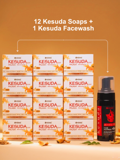12 Kesuda Soaps + 1 Kesuda Facewash